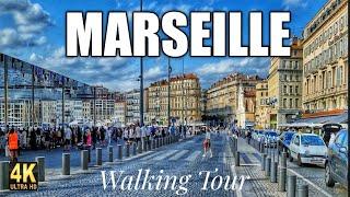 Marseille  France - Downtown Walking Tour 4K Ultra HD footage