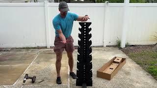 Assembling Synergy Custom Fitness 8-Tier Vertical Dumbbell Rack