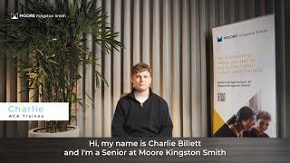 Meet Charlie, senior trainee accountant at Moore Kingston Smith