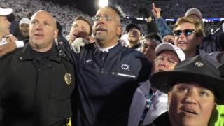 Watch James Franklin sing Penn State alma mater after upset win over Ohio State