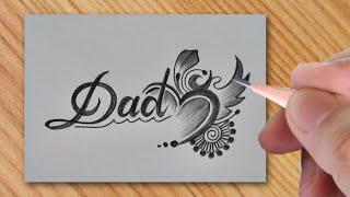 One of best drawing of Dad tattoo || pencil drawing || op drawing