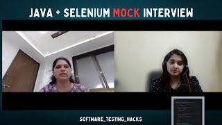 Java and Selenium Mock interview for Experienced