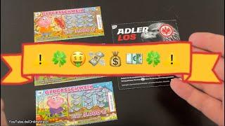 =Waldi Gewinnt= 3xGlückschwein 1xAdler Rubbellos #waldi #lottery #lotto @OnlineWaldi