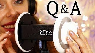 ASMR Whispering Q & A, Gentle 3Dio Ear Massage, Relaxing Ear to Ear Whisper for Sleep