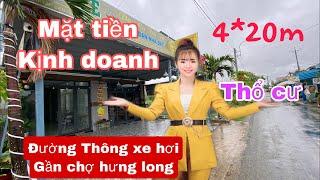 Tâm nguyệt bán nhà bình chánh |Mặt tiền Kinh doanh|4*20m,Đường Thông xe hơi , tặng lộc 1 chỉ vàng ,