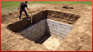 Man Builds Hidden Underground BUNKER in his Backyard | DIY Basement by @AleksandrKvasha