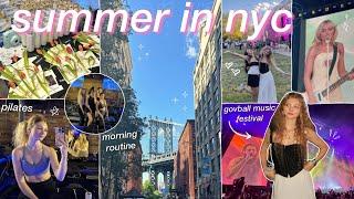 SUMMER MORNING ROUTINE! °˖ living alone in NYC, pilates, govball music festival weekend vlog 2024!