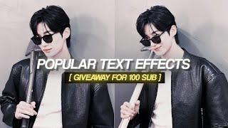 ( GIVEAWAY PACKS ) 10+ POPULAR TEXT EFFECTS ALIGHT MOTION PRESET