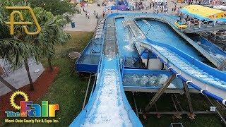 NIAGARA FALLS LOG FLUME on-ride HD POV @60fps at Miami-Dade County Fair