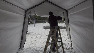 How To Build a Temporary Carport: A Warm Jobsite Office and Storage for Winter Deck Building