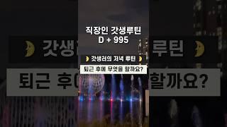 미라클 모닝 3년차 직장인의 퇴근 후 루틴 🫡️‍ #갓생루틴