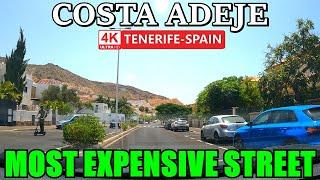 TENERIFE - COSTA ADEJE | This is the Most Expensive Street in the Canary Islands ️ 4K Drive ● 2024