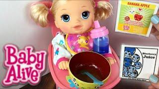 Crawling Baby Alive Go Bye-Bye Doll Morning Routine Feeding and Diaper Change