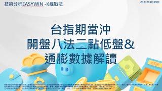 技術分析【Easywin】台指期當沖開盤八法二點低盤&通膨數據解讀
