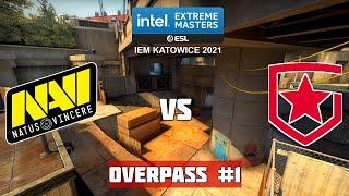 1/4 Финал. NAVI vs GAMBIT. Map-1 Overpass. IEM Katowice 2021