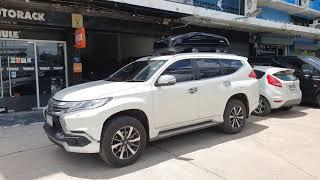 กล่องเก็บของบนหลังคารถ YAKIMA RoofBox Easytrip 470 ใส่ Pajero Sport ปาเจโร่ สปอร์ต กล่องบนหลังคารถ