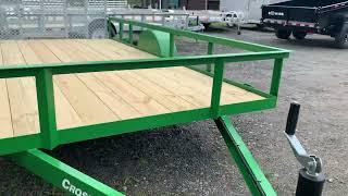 CROSS COUNTRY MFG TRAILER   6X12 LANDSCAPE JOHN DEERE GREEN PAINT