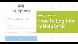 How to Log Into mHelpDesk