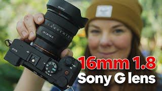 The Sony 16mm 1.8 G-Series lens is ideal for vloggers and content creators