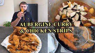 TAYYABA MAKES AUBERGINE CURRY & CRISPY CHICKEN STRIPS!!!!