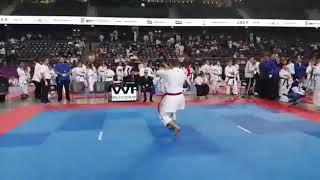 Andy läuft Bassai Sho bei der 7. Fudokan Karate Weltmeisterschaft in Cluj/Rumänien  2017