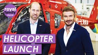 Prince William and David Beckham Celebrate Hitting £15M Air Ambulance Goal