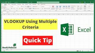 VLOOKUP With Multiple Criteria - Excel Tutorial