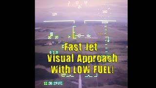 Fast Jet Visual Approach with Minimum Fuel!