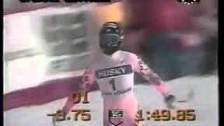 Sabine Ginther wins downhill (Lake Louise 1991)