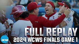 Oklahoma vs. Texas: 2024 Women's College World Series finals Game 1 | FULL REPLAY