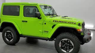 GECKO GREEN 2021 JEEP WRANGLER 2 DOOR RUBICON HARD TOP COLOR MATCH WALK AROUND REVIEW 21J184 SOLD!