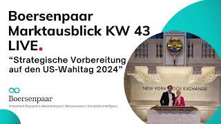 Marktausblick KW43 Börse Candlesticks Kurslücken US-Wahl Flash Crash Aktienanalyse DAX S&P500 NASDAQ