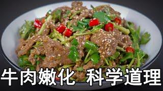 牛肉怎么腌制才嫩？大厨教你一招，牛肉这样做嫩如豆腐，香菜拌牛肉嫩滑好吃又入味。牛肉的正确腌制方法和腌制时间？生姜汁如何嫩化牛肉？哪些牛肉部位最嫩？好吃的凉拌汁怎么调？#牛肉的做法 #腌制牛肉#牛肉美食