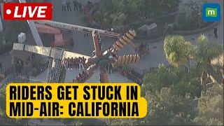 Live: Riders get stuck in mid-air at California amusement park | N18G