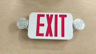 COMBOJR2 - LED Exit Light (Exit Sign + Emergency Light Combo)