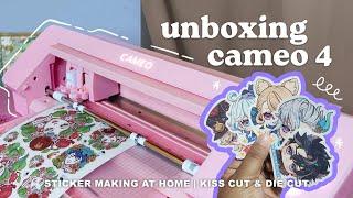 Sticker making at home with Pink Silhouette Cameo 4 | Unboxing + Making Die cut & Kiss Cut Stickers