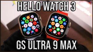 Hello Watch 3 vs GS Ultra 9 Max [Quick Comparison] - AMOLED, Ui, Animations, Smoothness!