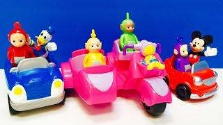 TELETUBBIES Toys Ride In DISNEY JUNIOR Cars!