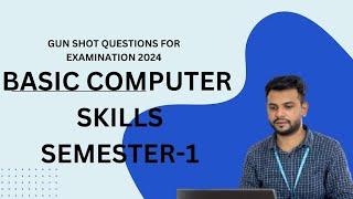 BASIC COMPUTER SKILLS | semester-1| important questions for examination 2024 |Osmania university