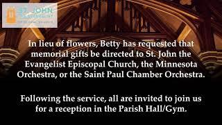 A Memorial Service Celebrating the Life of Elizabeth B. Myers