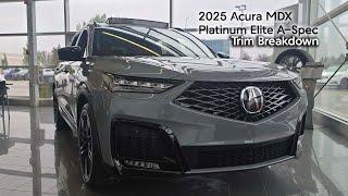 2025 Acura MDX Platinum Elite A-Spec | TRIM BREAKDOWN | West Side Acura in Edmonton Alberta