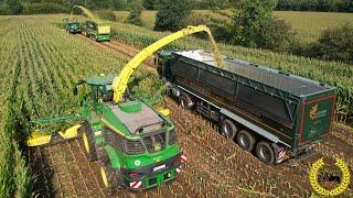 36 Reihen mit 2 John Deere 9900i / XXL Maisernte / 16 Abfahrer / Kemper 490+ / LU Matthias Wegner