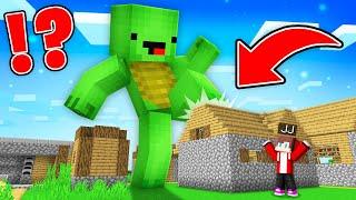 Why Mikey Became a GIANT to DESTROY a Village in Minecraft ? - Maizen