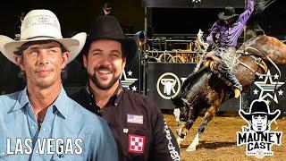 JB Mauney & Luke Branquinho Watching Rough Stock at the The American Rodeo West Regionals