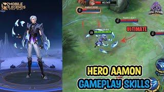 NEW HERO ASSASSIN AAMON - GAMEPLAY SKILLS MOBILE LEGENDS