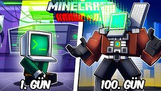 Hardcore Minecraft'ta COMPUTERMAN Olarak 100 Gün Geçirmemin Hikayesi...