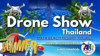 Thailand Drone show in a Beach resort | PHUKET | #trending #drone #droneshow #phuket #beach #music