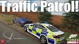 Forza Horizon 4: Police Roleplay! Traffic Patrol, Giving Tickets, and NEW Patrol Car!