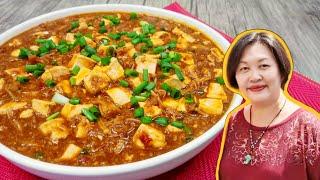 Mapo Tofu With Beef And Enoki Mushroom