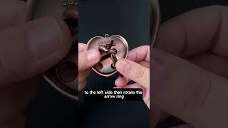 How to remove the two iron rings  into the heart shape puzzle / brain teaser 63 #shorts